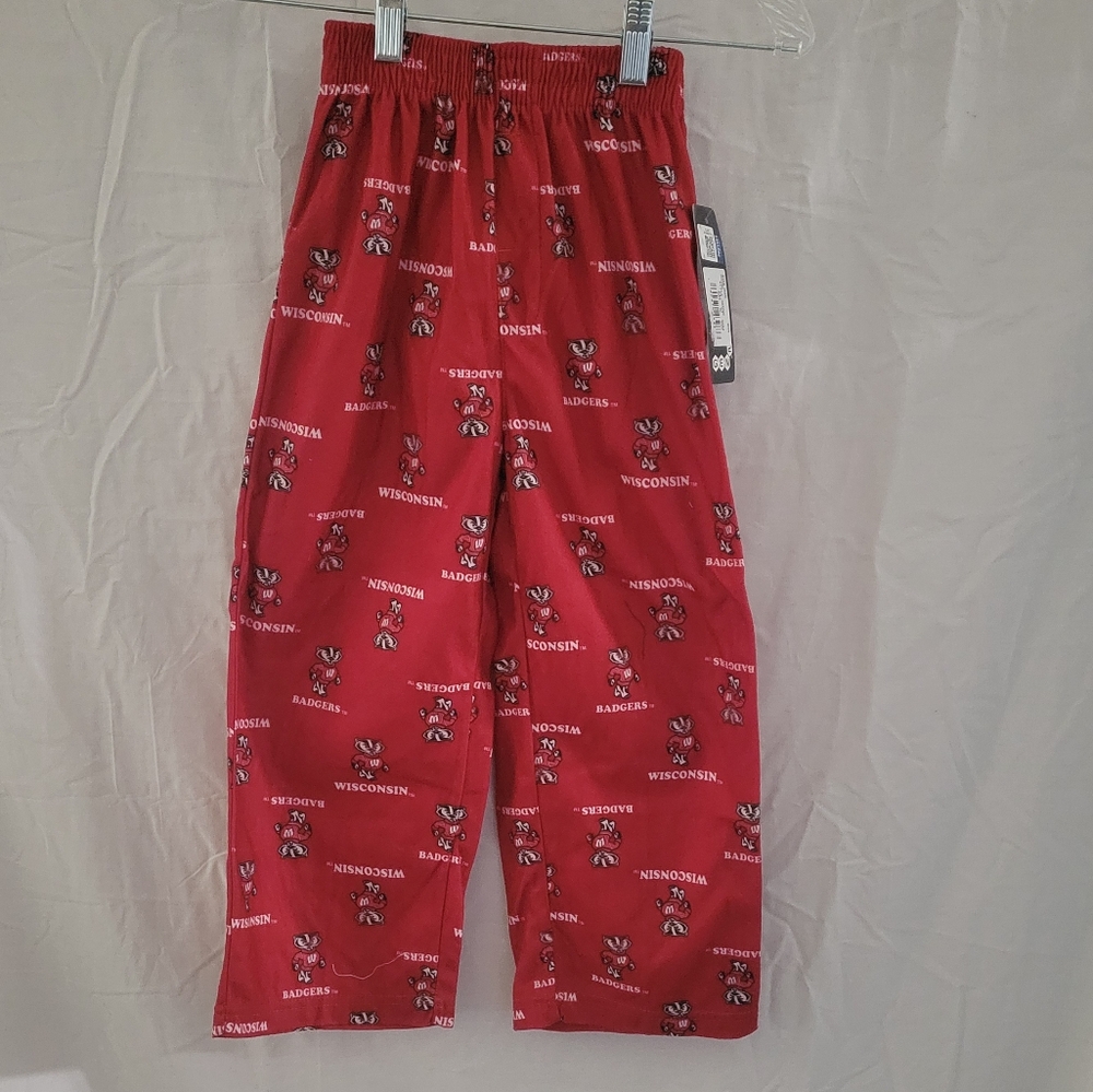 NWT Boys Wisconsin Badgers Polyester Pajama Pants